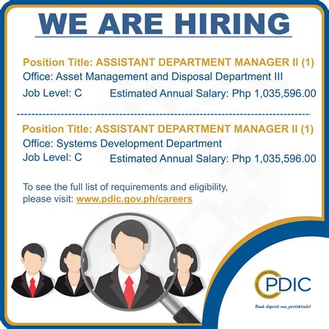 pdic.gov.ph careers|Philippine Deposit Insurance Corporation .